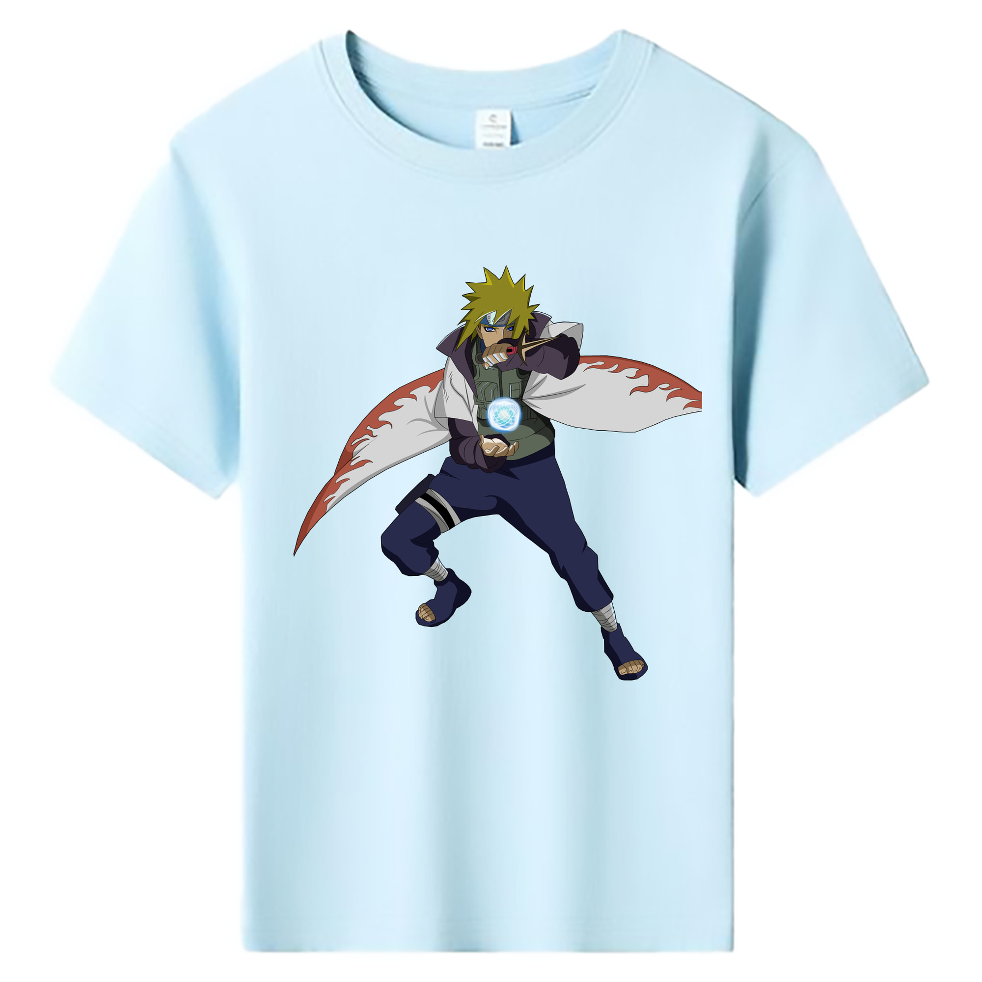 （画像用） NARUTO -ナルト- 波風 ミナト Namikaze Minato 綿100％キッズTシャツ（フロントプリント）